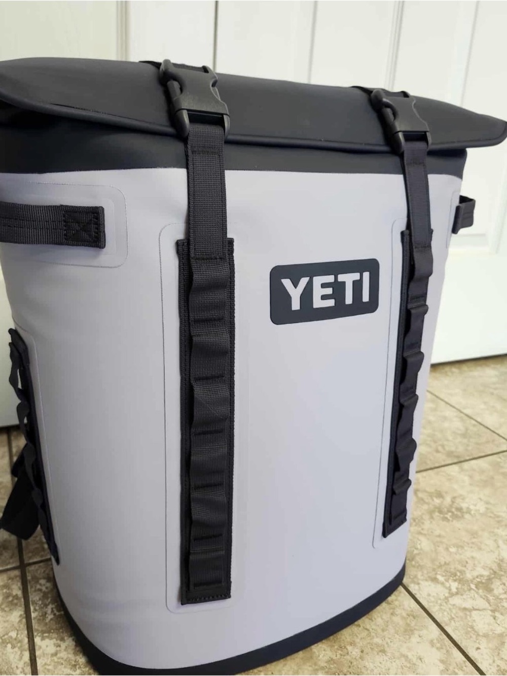 Yeti Roll-Top Soft Cooler in Light Gray and Black